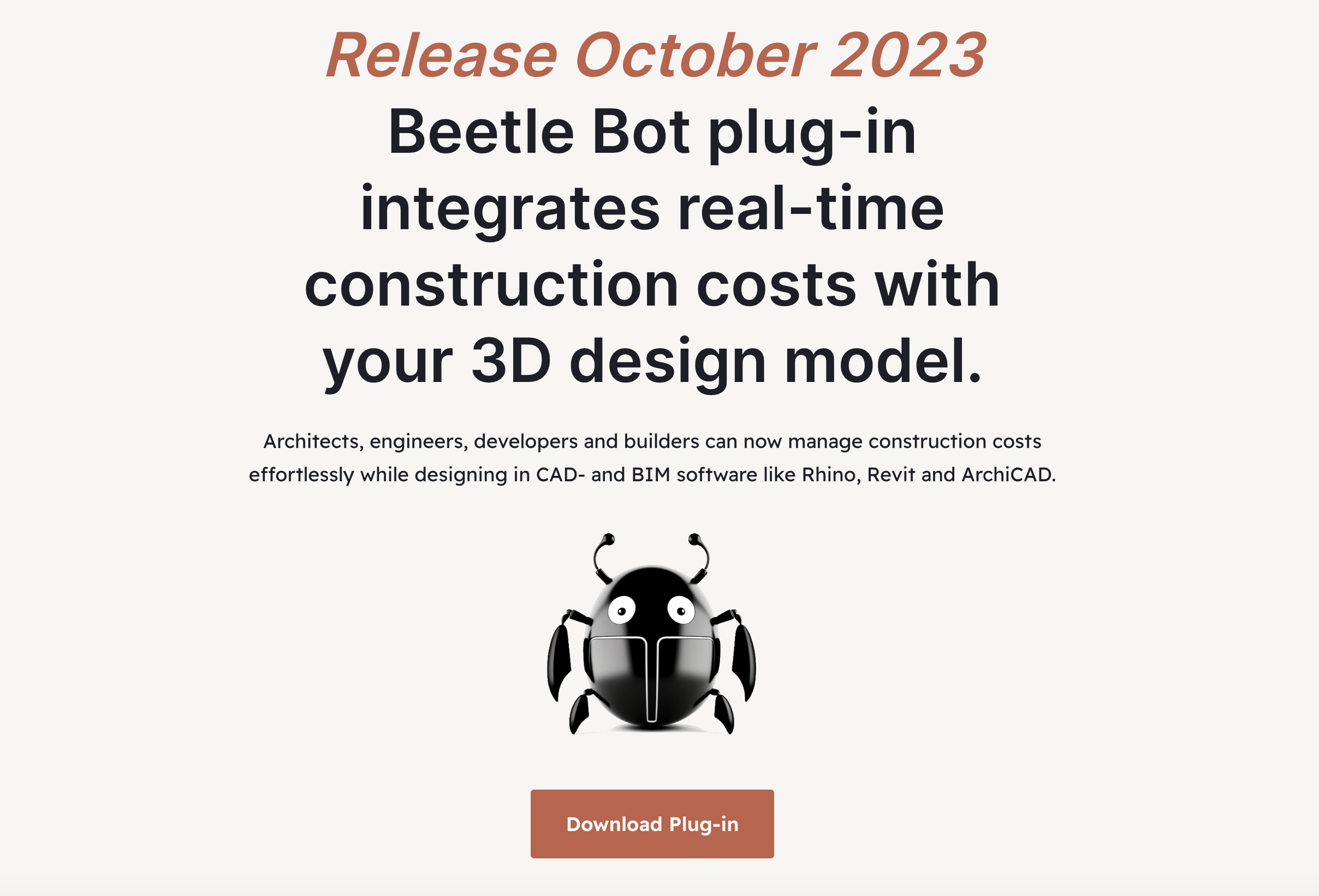 Beetle Bot plug-in: inzicht realtime bouwkosten